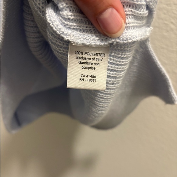 Gentle Fawn, blue halter sweater top, size L - Picture 4 of 6